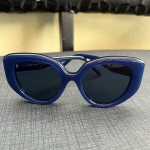 Loewe Navy Blue Oversized Sunglasses